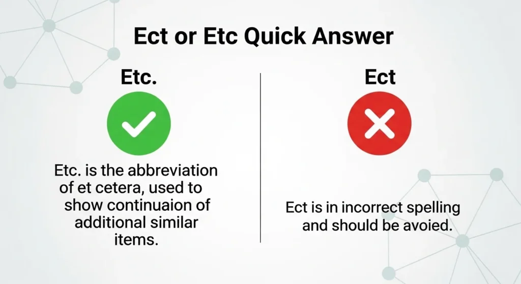 Ect or Etc