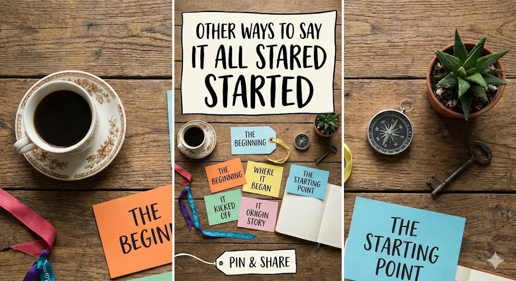 other ways to say it all started