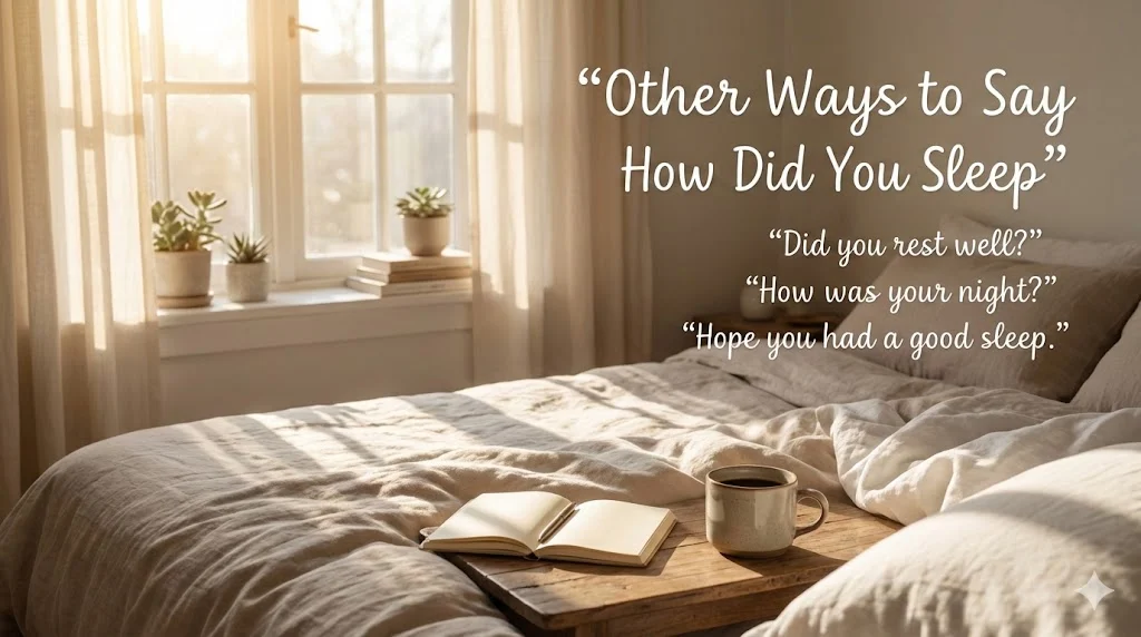 other ways to say how did you sleep