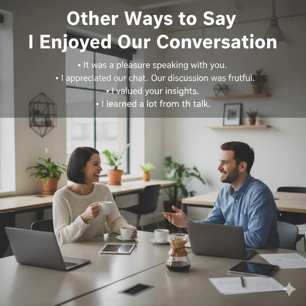 other ways to say i enjoyed our conversation