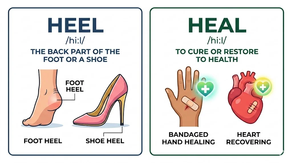 Heel vs heal