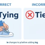Tying vs tieing