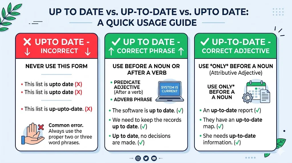Upto Date vs Up-to-Date