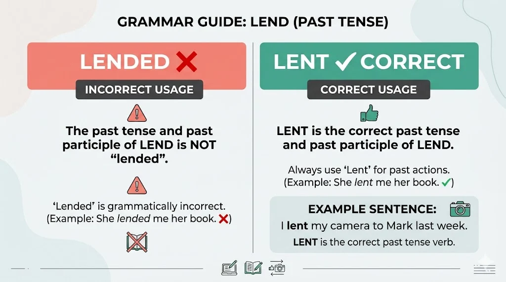 Lended vs Lent