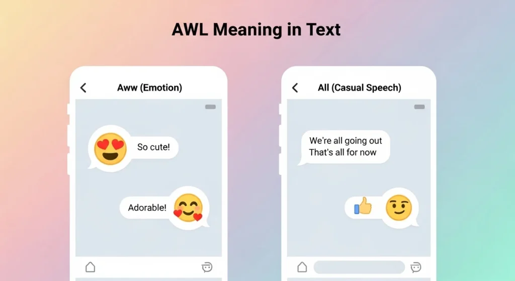 awl meaning in text