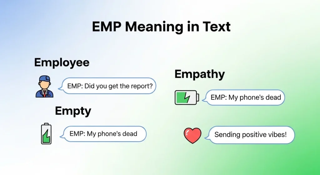 emp meaning in text