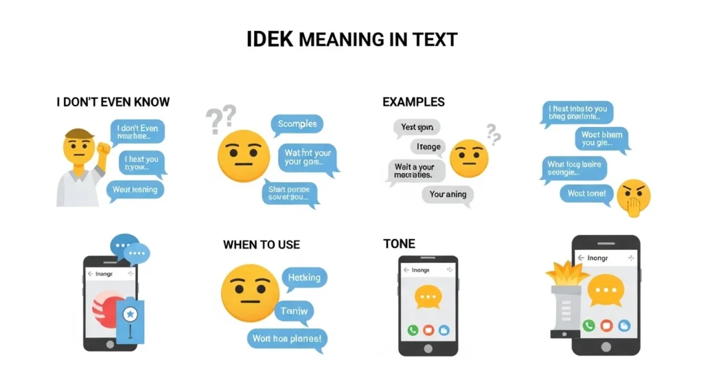 idek meaning in text