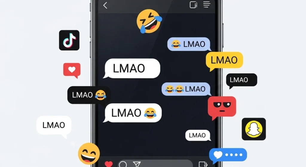 lmao meaning in text
