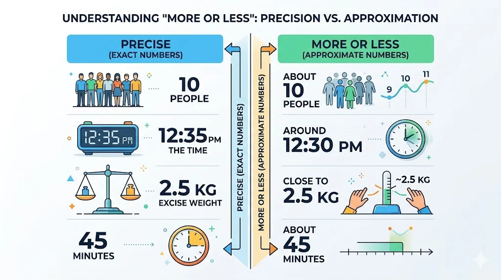 more or less