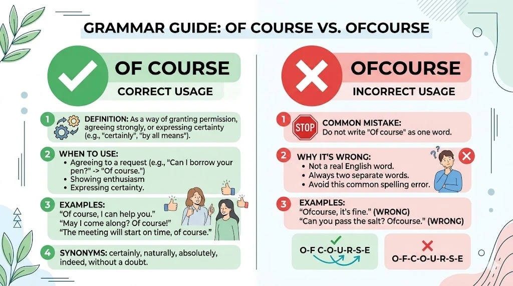 of-course vs ofcourse