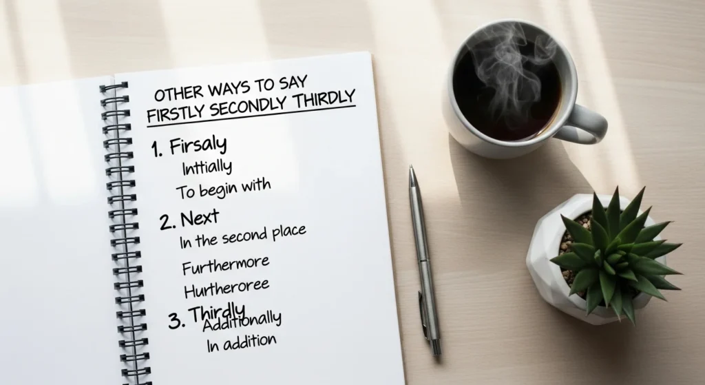 other ways to say firstly secondly thirdly