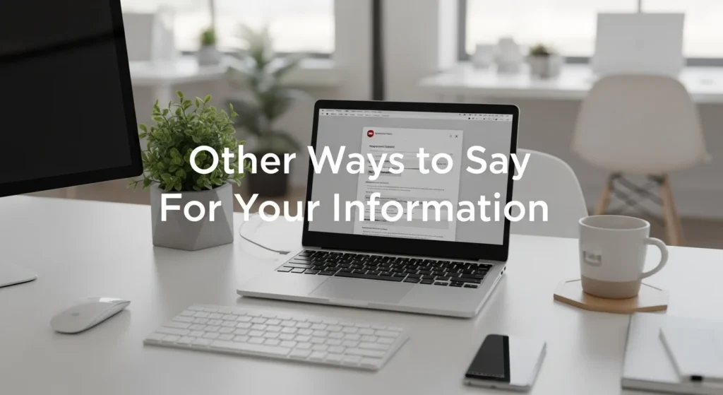 other ways to say for your information