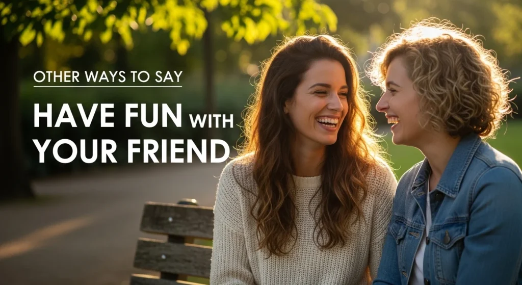 other ways to say have fun with your friend