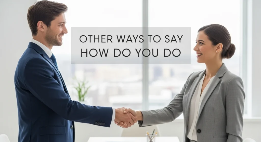 other ways to say how do you do