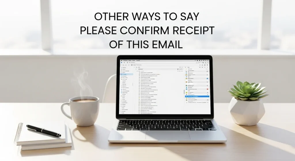 other ways to say please confirm receipt of this email