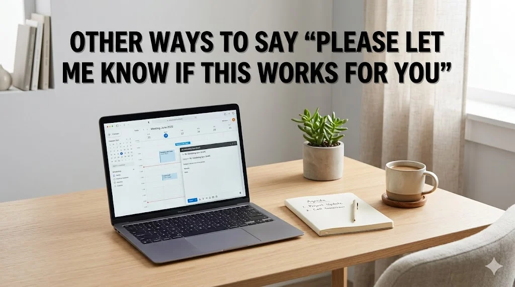 other ways to say please let me know if this works for you