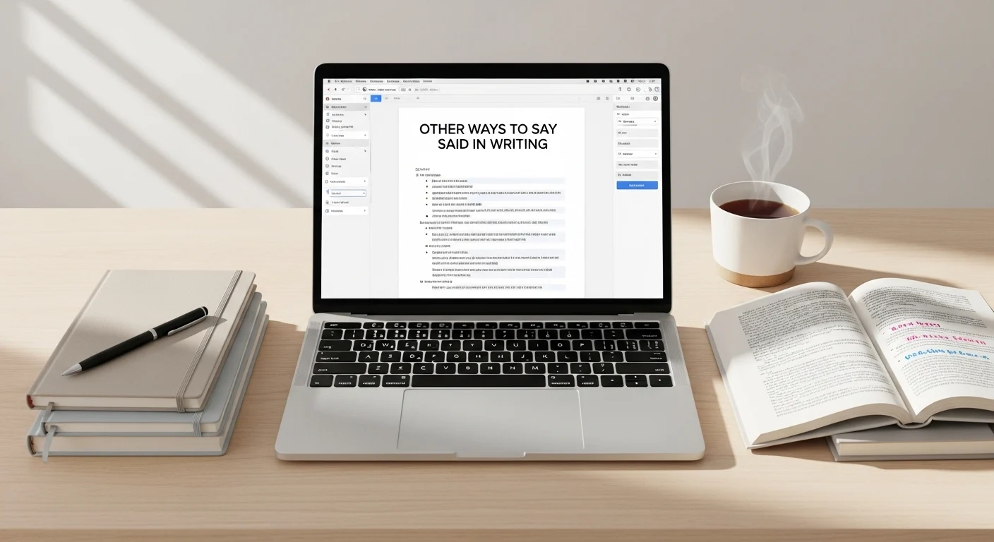 other ways to say said in writing