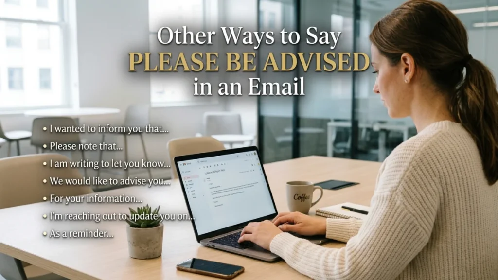 Other Ways to Say Please Be Advised in an Email