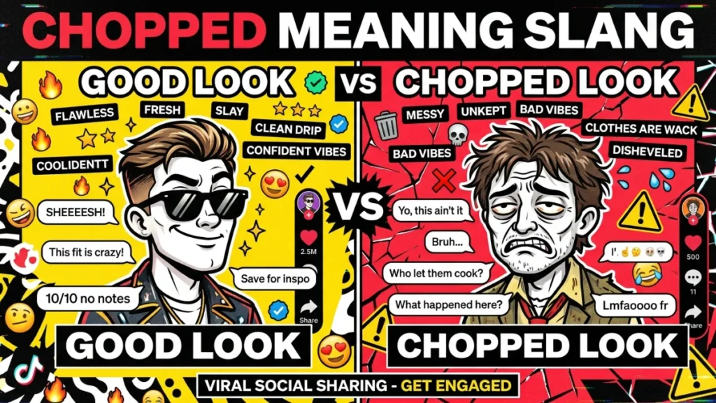 chopped meaning slang