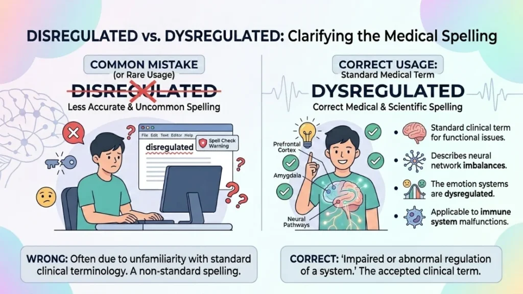disregulated or dysregulated