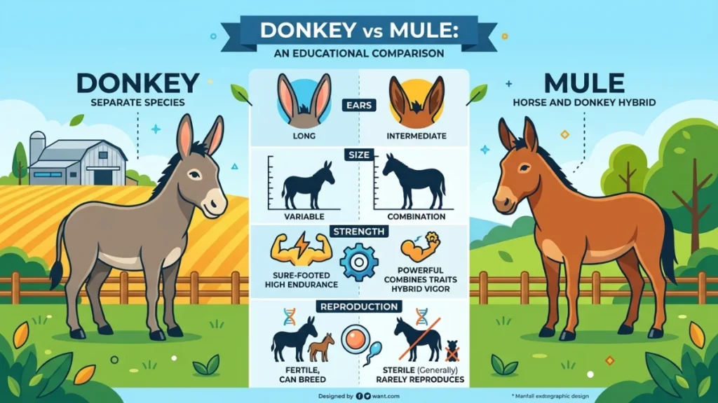 donkey or mule