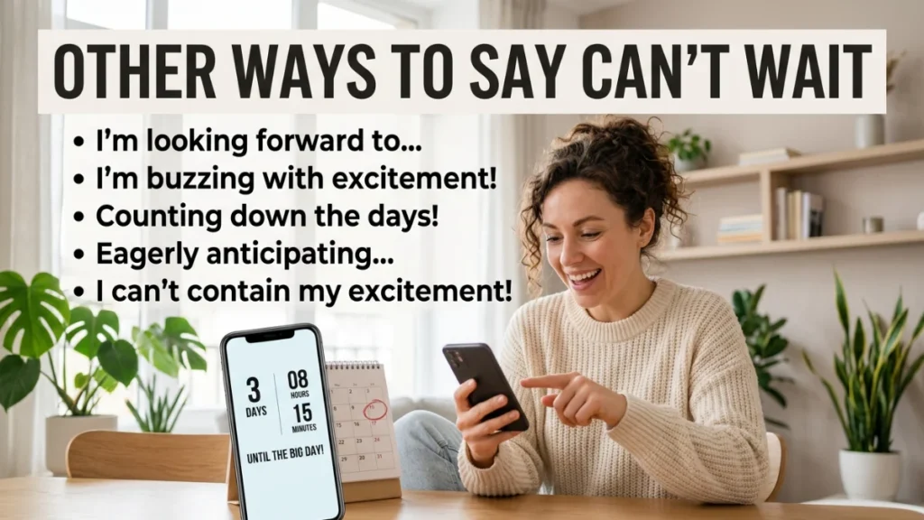 other ways to say cant wait
