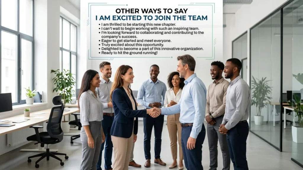 other ways to say i am excited to join the team