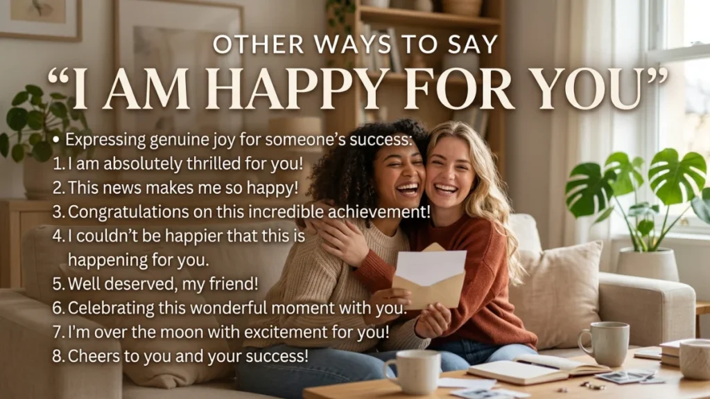 other ways to say i am happy for you