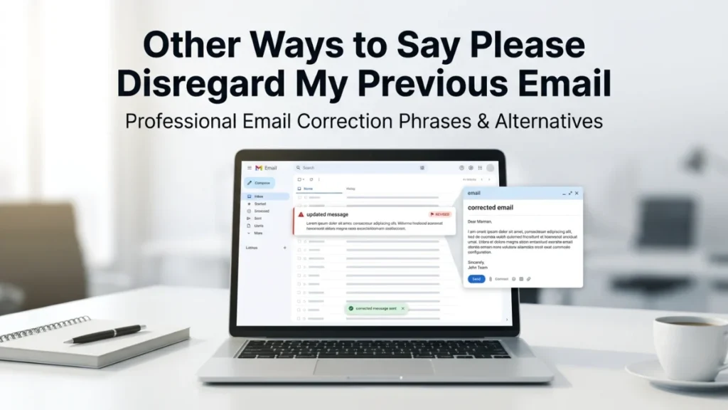 other ways to say please disregard my previous email