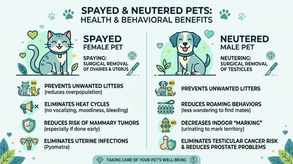 spayed or neutered