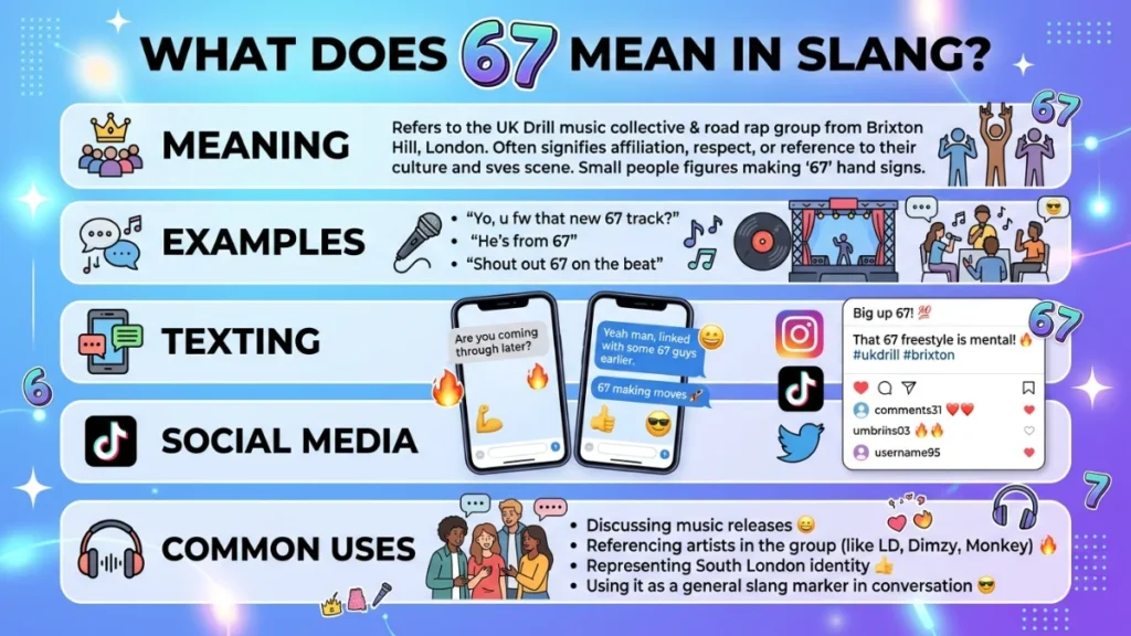 what does 67 mean in slang