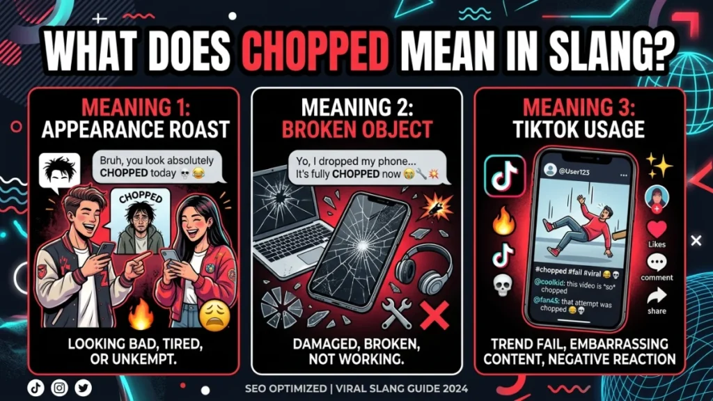 what does chopped mean in slang