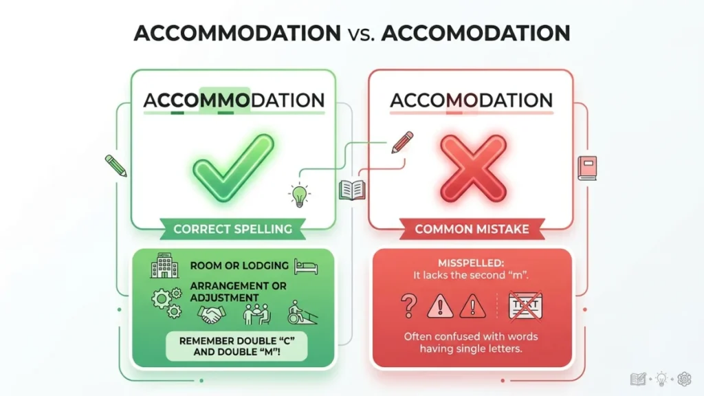 accommodation or accomodation