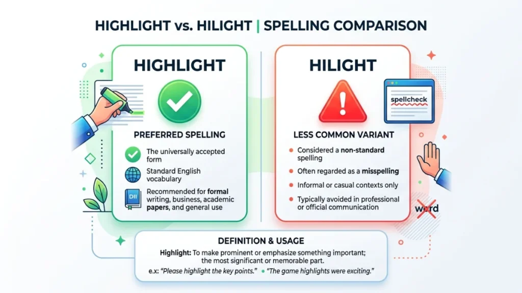 hilight or highlight