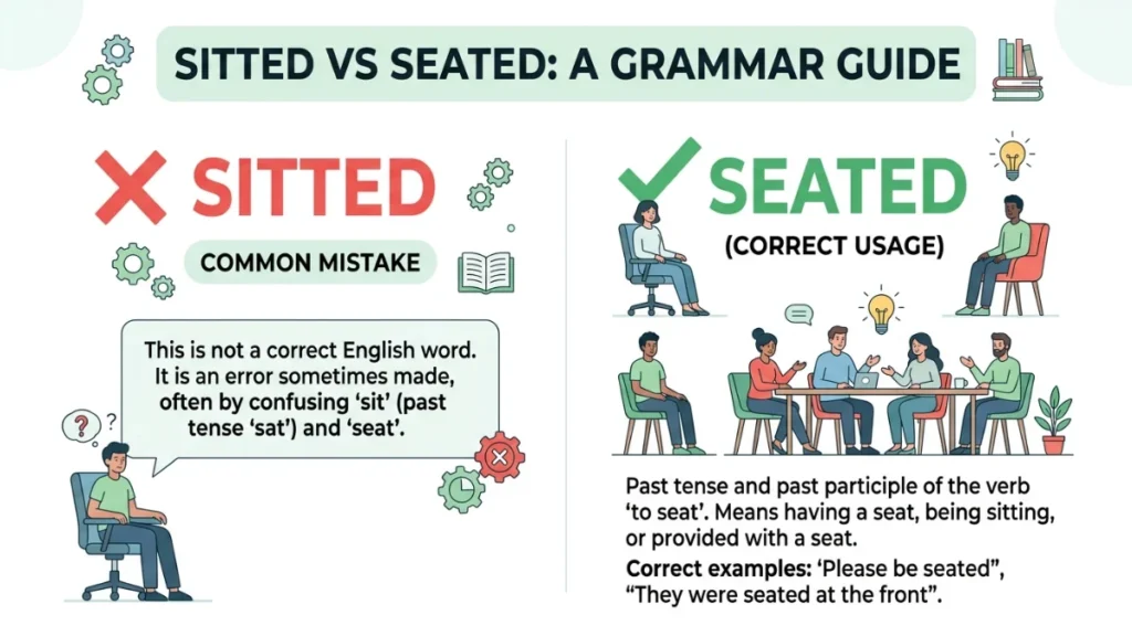 sitted or seated