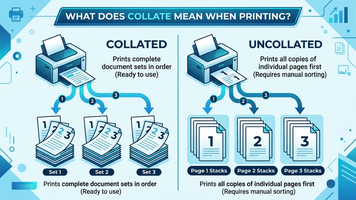 what does collate mean when printing